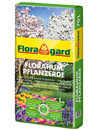 Floragard Florahum Pflanzerde 70 L • Universalerde • für Blumenbeete, Stauden, Sträucher, Gehölze und andere Gartenpflanzen • mit Tongranulat und dem Naturdünger Guano